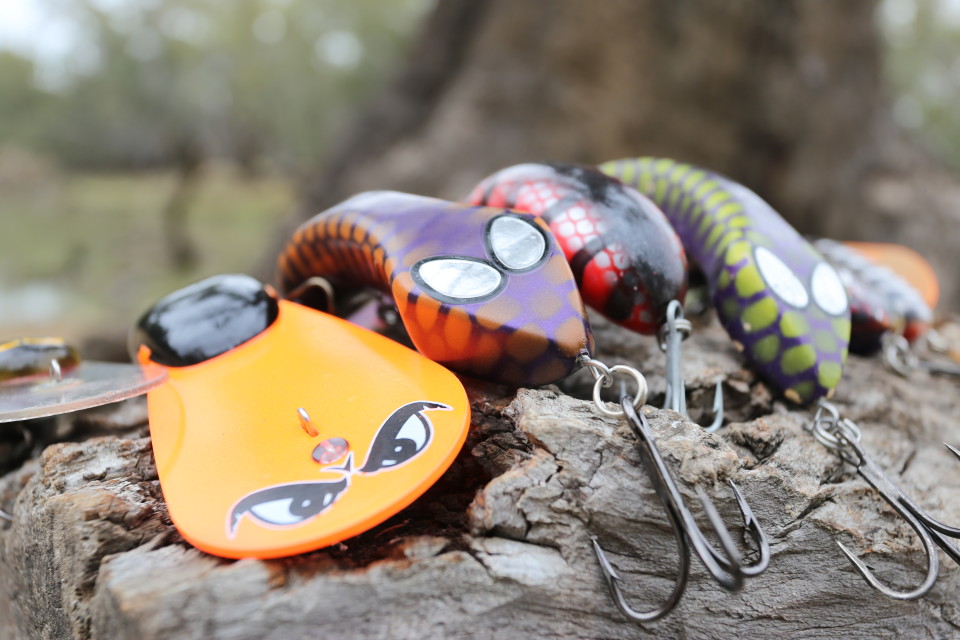 A selection of Large Lures inteded for Murray Cod