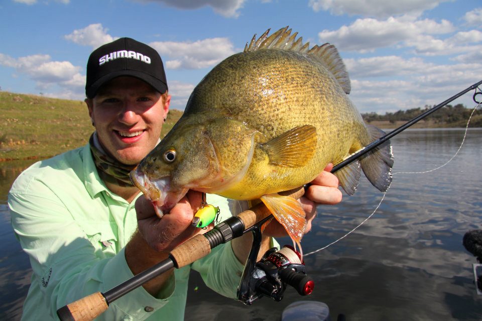 Rory Holds A Golden Perch Caught Whilst Filming Nothing Gold Can Stay